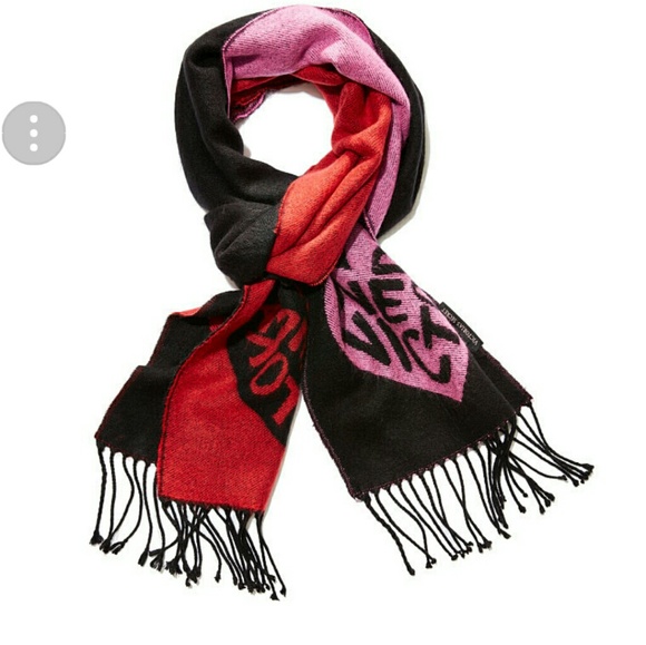 VS PINK WINTER ANGEL LOVE VICTORIA SCARVE - Picture 2 of 5
